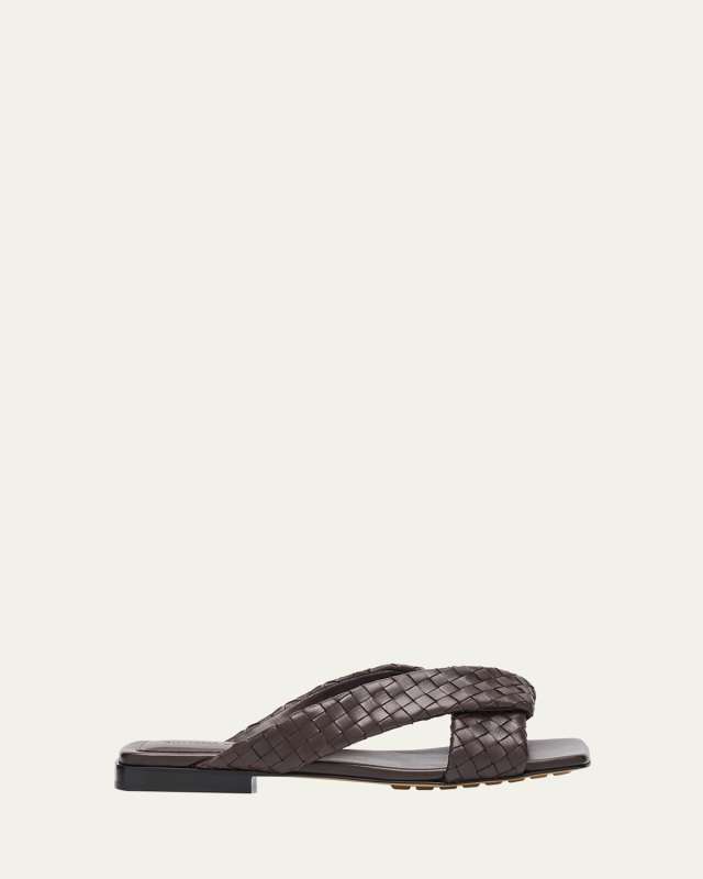 Riva Intrecciato Flat Mule Sandals